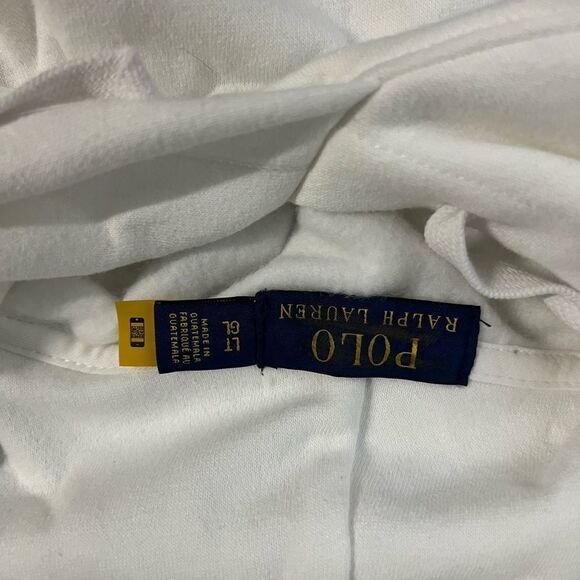 Ralph Lauren White Sweater with Multicolor Logo NEW - Picture 2 of 3